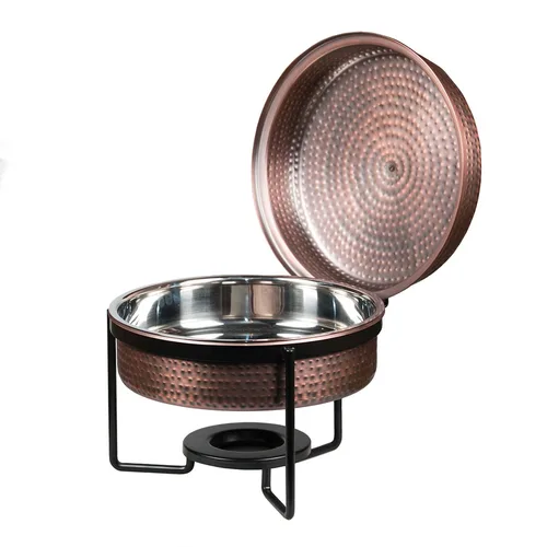 Чафиндиш (мармит) 7 л круглый Antique нерж. с покрытием на подставке P.L. Proff Cuisine
