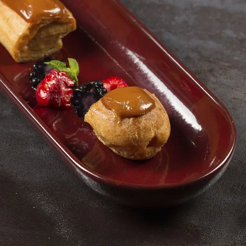 Блюдо овальное 32,5*10 см h3 см Evolution Dark Red P.L. Proff Cuisine [1]