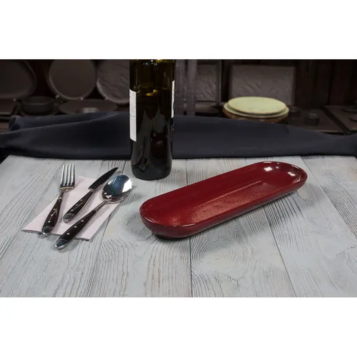Блюдо овальное 32,5*10 см h3 см Evolution Dark Red P.L. Proff Cuisine [1]