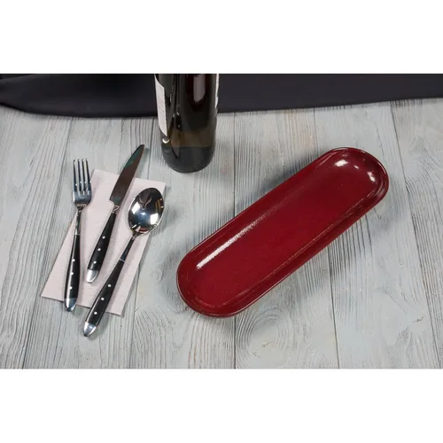 Блюдо овальное 32,5*10 см h3 см Evolution Dark Red P.L. Proff Cuisine [1]