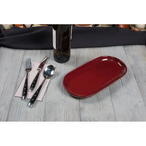 Блюдо овальное 29,5*14 см h2,6 см Evolution Dark Red P.L. Proff Cuisine [1]