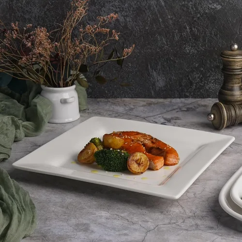 Тарелка 25*25 см h2,5 см квадратная белая фарфор P.L. Proff Cuisine [1]