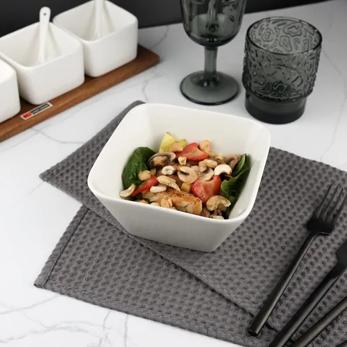 Салатник  800 мл 15*15 см h7,5 см квадратный белый фарфор P.L. Proff Cuisine [6]