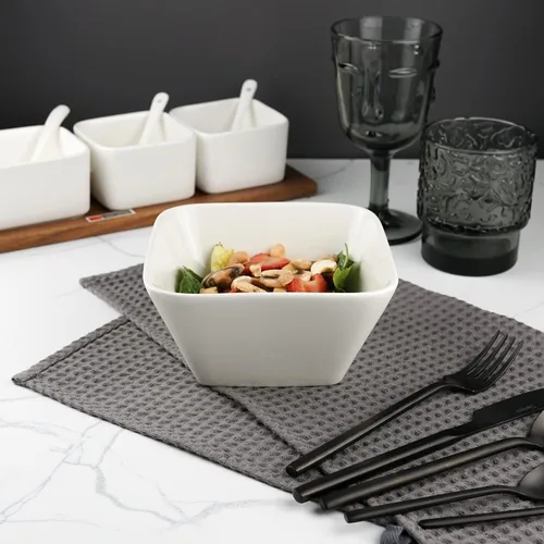 Салатник  800 мл 15*15 см h7,5 см квадратный белый фарфор P.L. Proff Cuisine [6]
