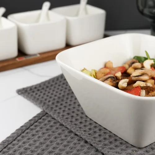 Салатник  800 мл 15*15 см h7,5 см квадратный белый фарфор P.L. Proff Cuisine [6]