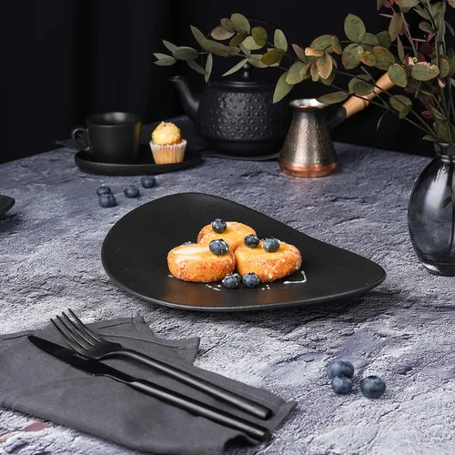 Блюдо овальное 29*20 см h3 см Side Up Smooth Black Raw Stellar P.L. Proff Cuisine [3]