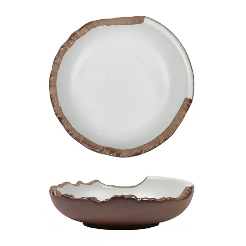 Салатник 175 мл d 15,5 cм h4,3 cм Crush White Matt New Brown Taiga P.L. [6]