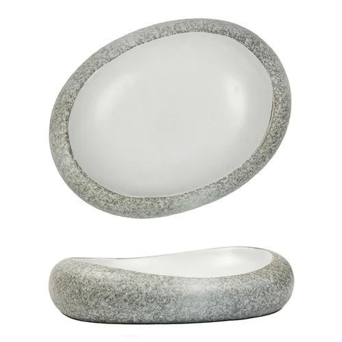 Блюдо овальное 26*20 cм h6 cм 300 мл Stone White Matt New Taiga P.L. [1]
