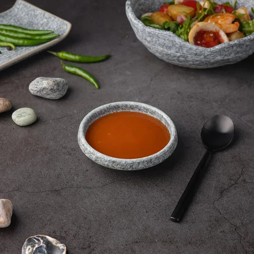 Соусник  70 мл d 9,2 см h2,5 см круглый фарфор Stone Untouched Taiga P.L. Proff Cuisine [1]