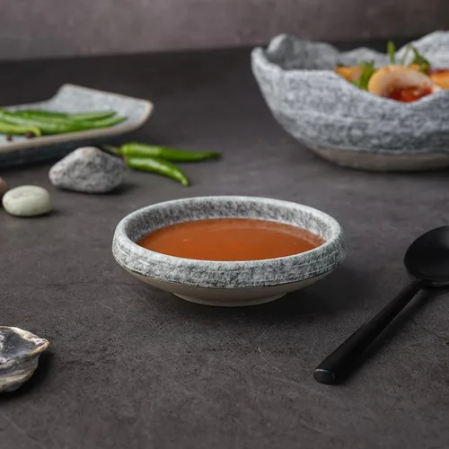 Соусник  70 мл d 9,2 см h2,5 см круглый фарфор Stone Untouched Taiga P.L. Proff Cuisine [1]
