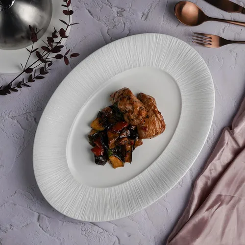 Блюдо овальное 36,8*26,8 см h4 см Frost Marine White Moon P.L. Proff Cuisine [2]