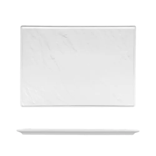 Блюдо прямоугольное 36*25,5 см h2 см Relief белое фарфор P.L. Proff Cuisine [1]