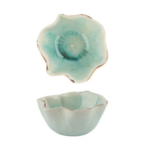 Салатник  450 мл 14*13,8 см h7 см емкость для закусок Sea Blue Flower Frutti di Mare P.L. [1]