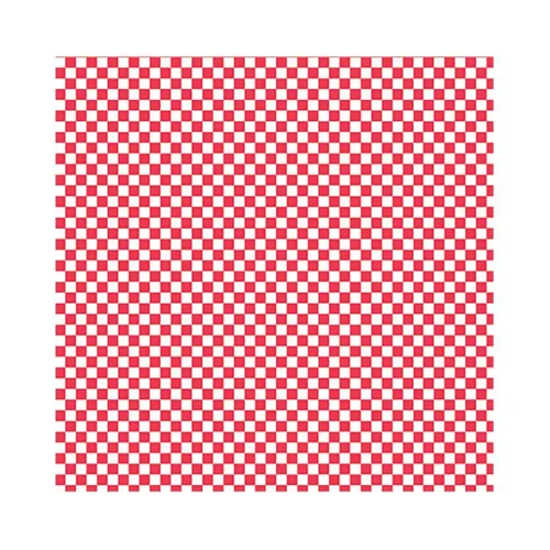 Упаковочная бумага "Красная клетка", 31*38 см, жиростойкий пергамент 32 г/см2, 1000 шт/у