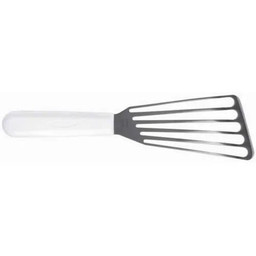 Лопатка 15,5*6,1 см перфорированная 29 см нерж. с пласт. ручкой черная Proff Chef Line