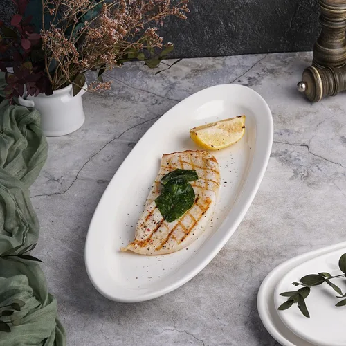 Блюдо овальное 40*16 см h3,5 см белое фарфор P.L. Proff Cuisine [1]