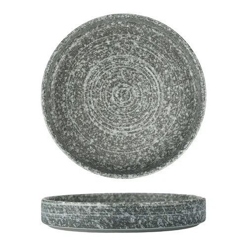 Тарелка с бортом d 14,3 см h2,5 см глазурь емкость для закусок Glossy Stone Untouched Taiga P.L. [1]