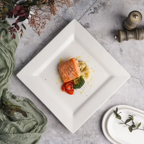 Тарелка 29*29 см h3 см квадратная белая фарфор P.L. Proff Cuisine [6]