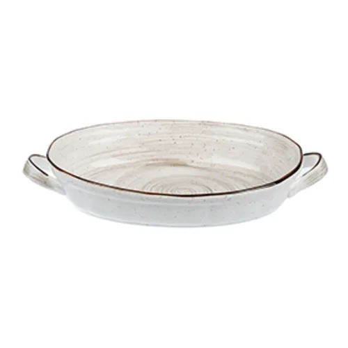 Блюдо овальное 30,5*23 см h5,7 см 2200 мл с ручками White Fusion P.L. Proff Cuisine [1]