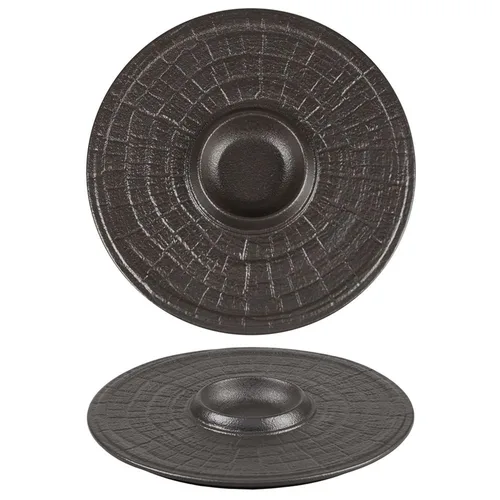 Блюдо круглое d 25 см c емкостью для соуса Black Raw Stellar P.L. Proff Cuisine [1]