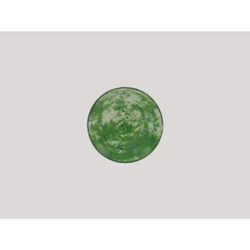 Тарелка RAK Porcelain Peppery круглая плоская 15 см, зеленый цвет