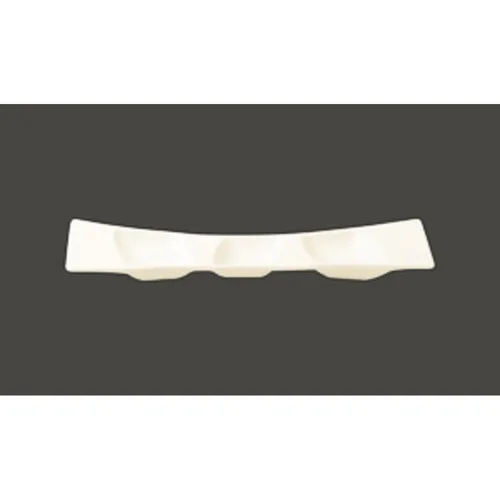 Тарелка RAK Porcelain Mazza прямоугольная, 3 секции, 32*9,5 см