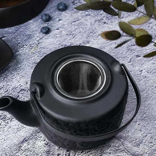 Чайник 750 мл d 12,5 см h9 см с ситом Black Raw Stellar P.L. Proff Cuisine [1]