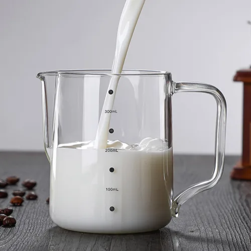 Питчер молочник 400 мл Coffee Art d 8 см h10 см стекло с мерн. риск. P.L.- Barbossa