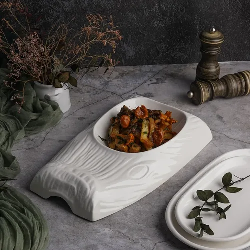 Блюдо прямоугольное 31*19,5 см h4,5 см 450 мл Oyster белое фарфор P.L. Proff Cuisine [3]