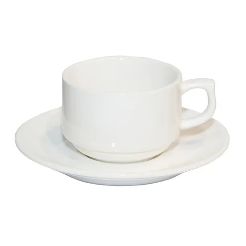 Чайная пара 180 мл белая d 8,2 см h5,5 см фарфор Stackable P.L. Proff Cuisine [4]