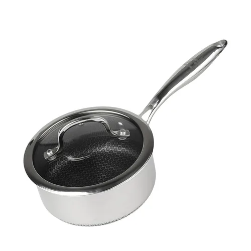 Сотейник 2 л с крышкой 18/16*14,5 см New Kitchen Honeycombs нерж. с антиприг. покр. ИНДУКЦИЯ