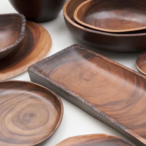 Салатник 300 мл 16*15,5*3 см овальный African Wood 2 пластик меламин P.L. Proff Cuisine