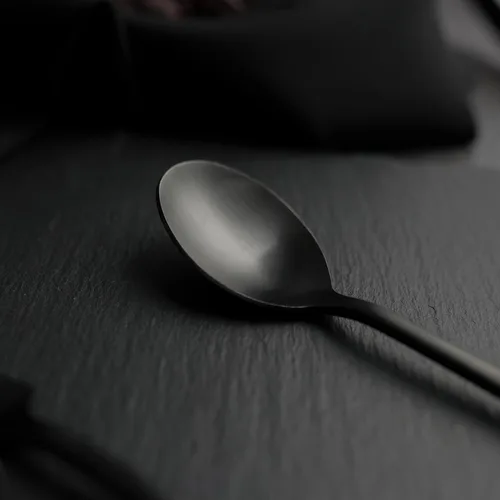 Ложка столовая 19,5 см матовая черный цвет Black Sapporo PVD P.L. - Davinci [12]