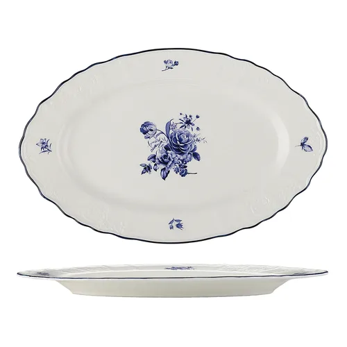 Блюдо овальное 35,2*22,4 см h2,5 см Blue Flower P.L. Proff Cuisine [1]