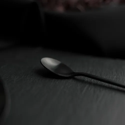 Ложка чайная 14 см матовая черный цвет Black Sapporo PVD P.L. - Davinci [12]