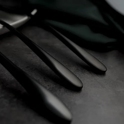 Ложка чайная 14,3 см матовая черный цвет PVD Alessi-Black P.L. [12]