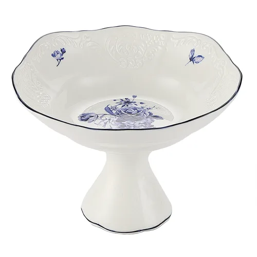 Блюдо круглое d 15,5 см h11 см на ножке Blue Flower P.L. Proff Cuisine [1]