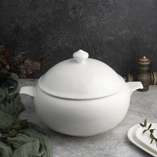 Супница 7 л d 25,5 см h25 см белая фарфор P.L. Proff Cuisine [1]