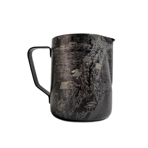 Питчер молочник 600 мл "Black Pattern" Coffee Classic Color d 9,3 см h11,2 см черный нерж. Barbossa