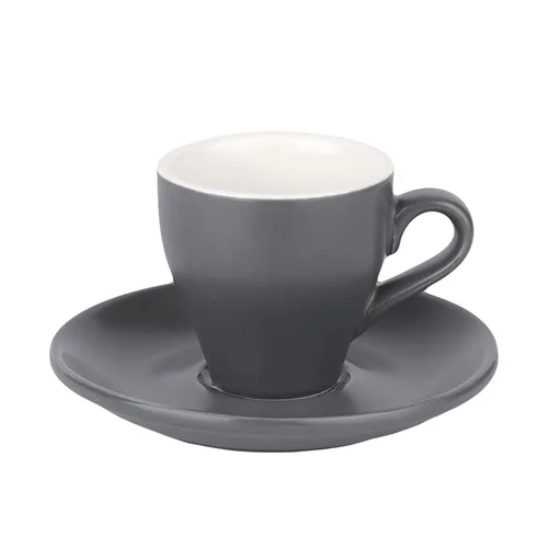 Кофейная пара 100 мл серая матовая d 6,4 см h6,2 см Barista (Бариста) P.L. Proff Cuisine [6]