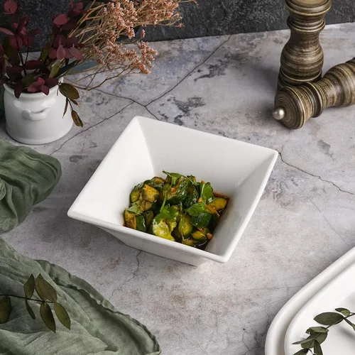Салатник  500 мл 14,6*14,6 см h6,5 см квадратный белый фарфор P.L. Proff Cuisine [6]