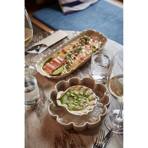 Блюдо для подачи 15*15 см h5,5 см 125 мл емкость для закусок Pearl Shell Frutti di Mare P.L. [1]