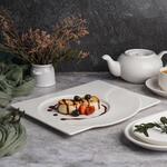Блюдо для подачи 30,5*24,5 см h1,5 см Asymmetry белое фарфор P.L. Proff Cuisine [1]