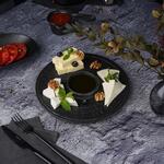 Блюдо круглое d 25 см c емкостью для соуса Black Raw Stellar P.L. Proff Cuisine [1]