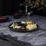Блюдо круглое d 25 см c емкостью для соуса Black Raw Stellar P.L. Proff Cuisine [1]