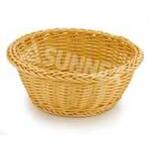 Корзина для хлеба d18,5 см h7,5 см плетеная ротанг бежевая SUNNEX