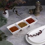 Менажница 23,5*8 см h4,6 см 3 отделения белая фарфор NEW P.L. Proff Cuisine [3]
