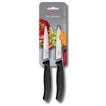 Набор ножей Victorinox с пластиковыми ручками, 2 шт (прямое и волнистое лезвие)
