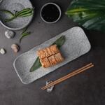 Блюдо прямоугольное 32*12 см h4,2 см с бортами Side Up2 Stone Untouched Taiga P.L. Proff Cuisine [1]