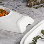 Блюдо прямоугольное 25*16 см h4 см 250 мл Oyster белое фарфор P.L. Proff Cuisine [1]